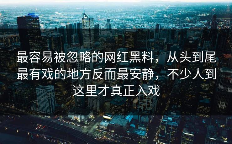 最容易被忽略的网红黑料，从头到尾最有戏的地方反而最安静，不少人到这里才真正入戏  第1张